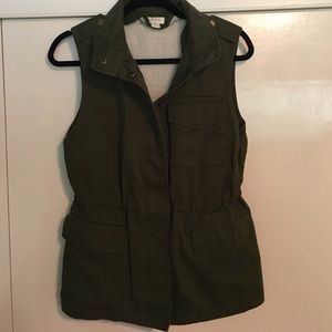 J. Crew Army Green Vest